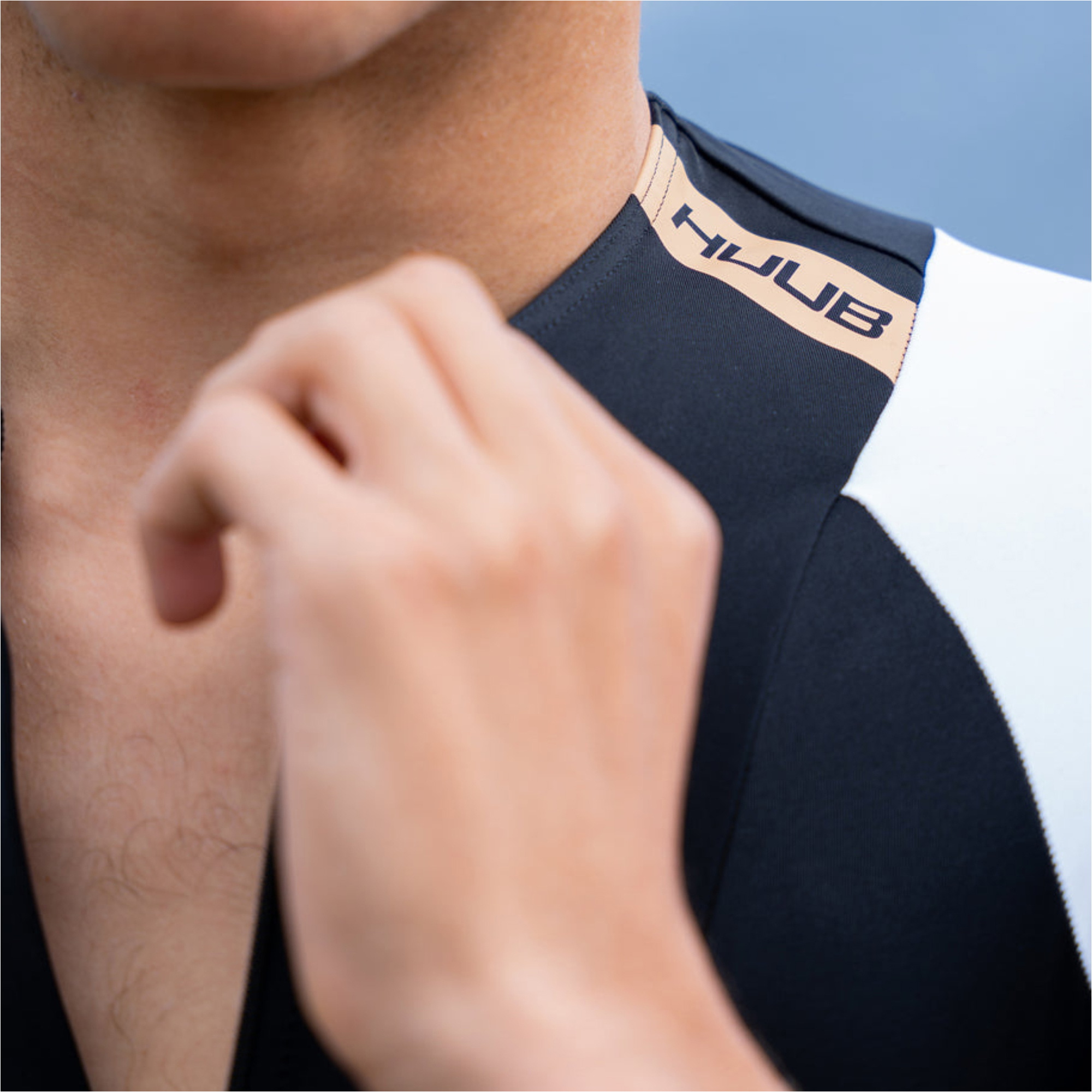 2026 Huub Männer Collective Trisuit TCLCBW - Black / Weiß